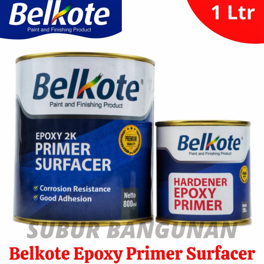 Belkote Epoxy 2K Primer Surfacer (KALENG BIRU) / Cat Dasar Epoxy Belkote 1 Liter
