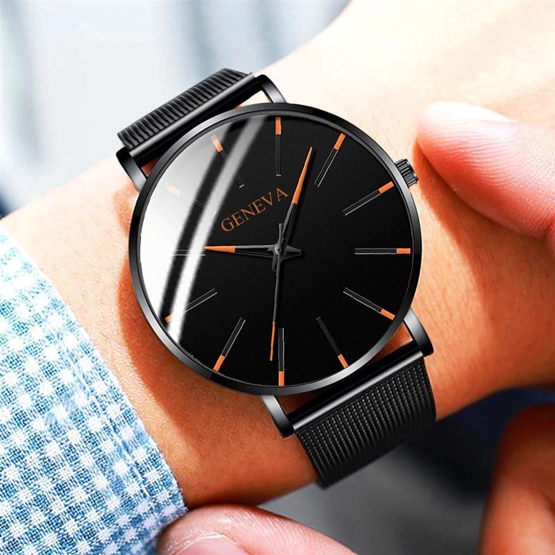 GENEVA Jam Tangan Analog Pria - 6209 - Black