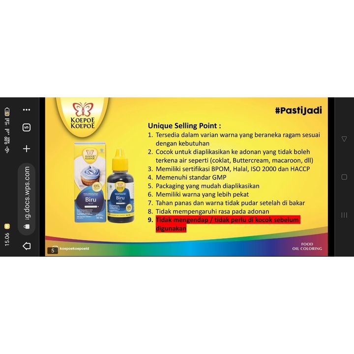 PEWARNA MAKANAN OIL BASED 30 ml / PEWARNA BERBAHAN DASAR MINYAK