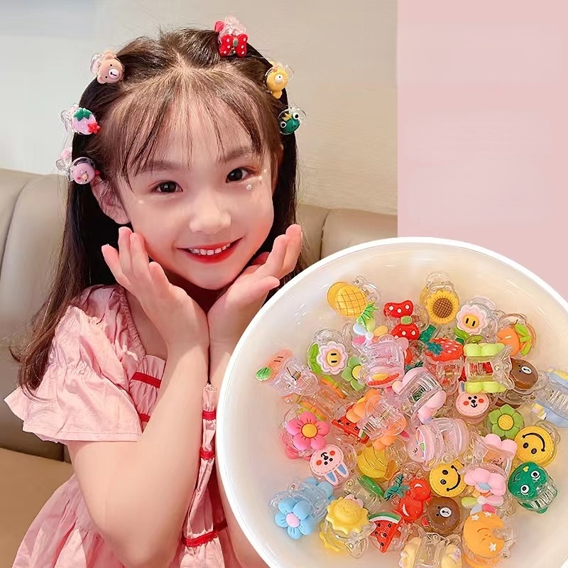 Klip Poni Buah Kartun Lucu Korea Samping Aksesoris Rambut Anak Kecil