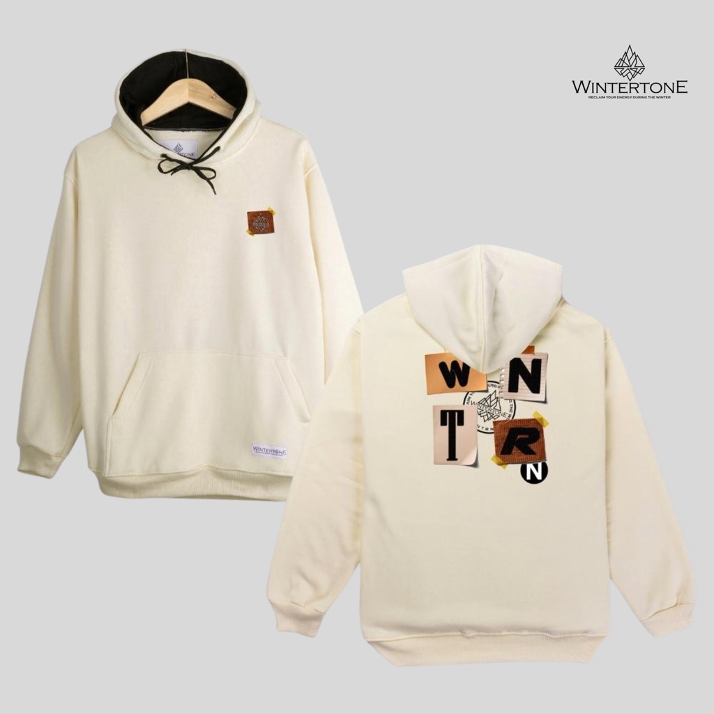 Sweater Hoodie Pria Distro Cream Original WINTERTONE Streetwear Series 2 WNTRN Aesthetic Cowok Cewek Suiter Pullover Swater Hodie Sweeater Motif Sablon Unisex Switer Laki Laki Basic Lokal Brand
