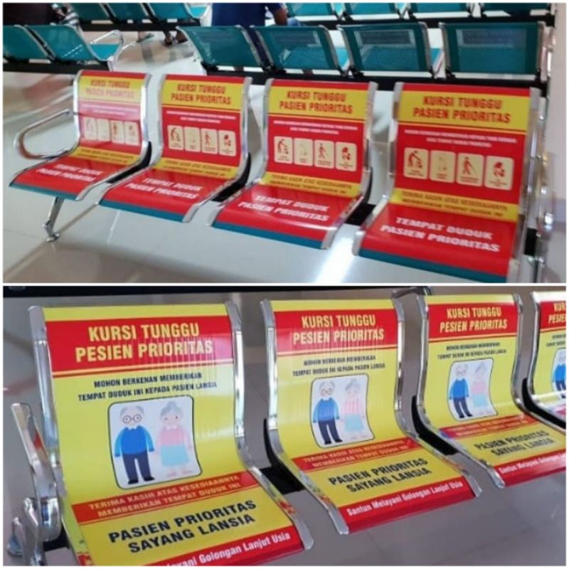 Stiker Kursi Tunggu Pasien Prioritas