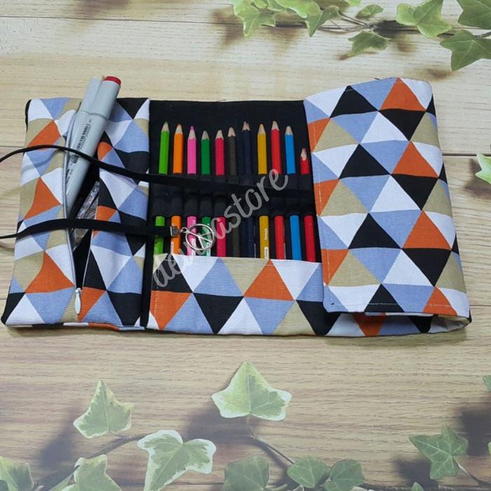 

Roll Pencil Case / Tempat Pensil Gulung - Tribal Best Seller