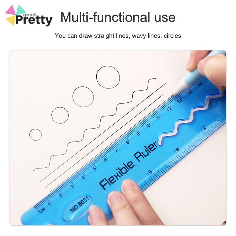 30cm Penggaris Lunak Dilipat Portabel Flexible Ruler Alat tulis - PD