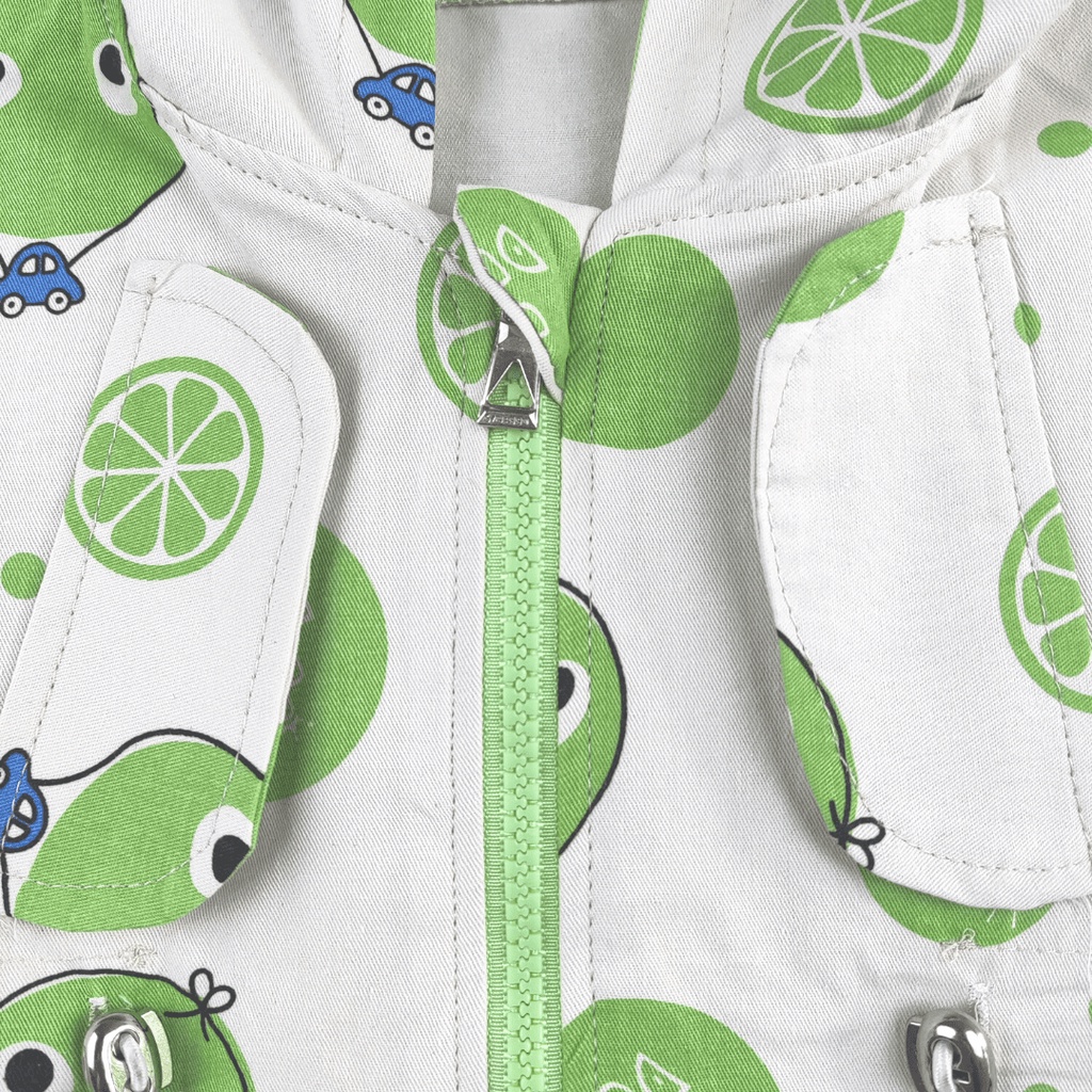 CJ32 NEW Jaket bayi dan anak motif lime