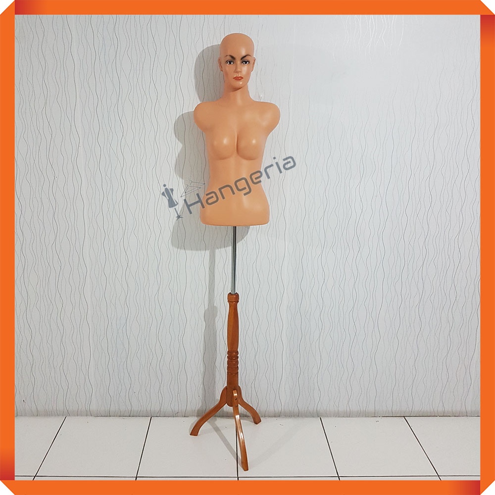 Paket Manekin Wanita / Cewek Bodi Torso Botak + Shock Manekin + Kaki Manekin