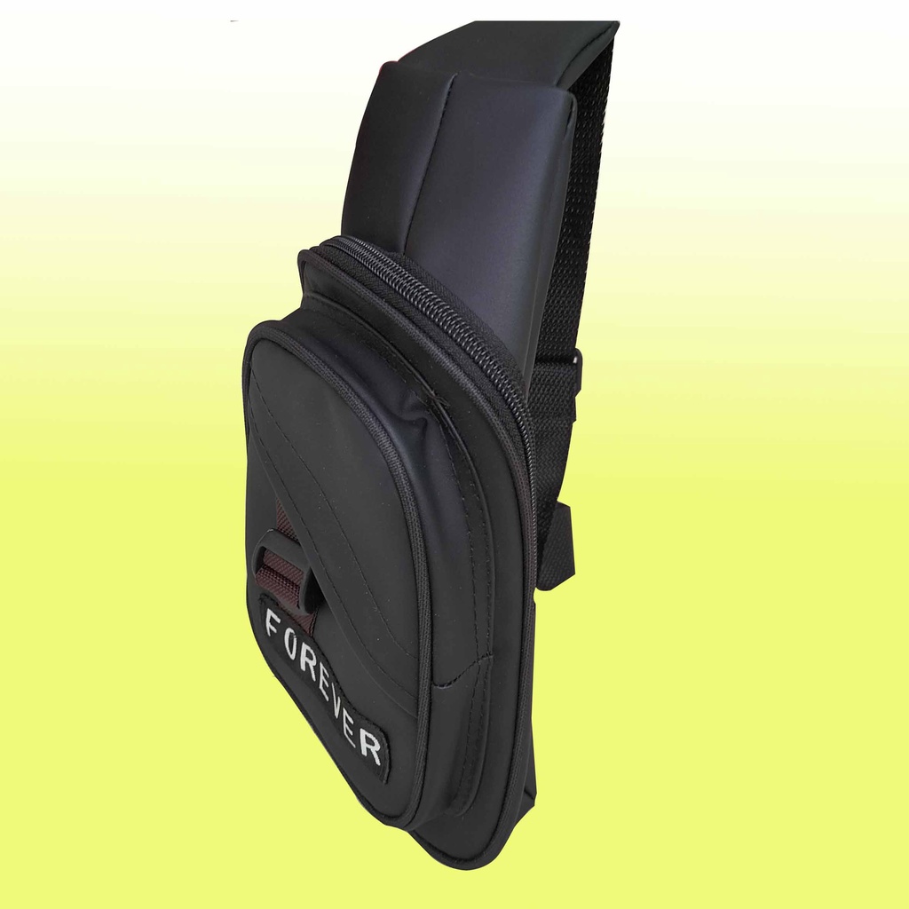 Tas Slempang Bahu Sling Bag Polos Hitam Pria Casual