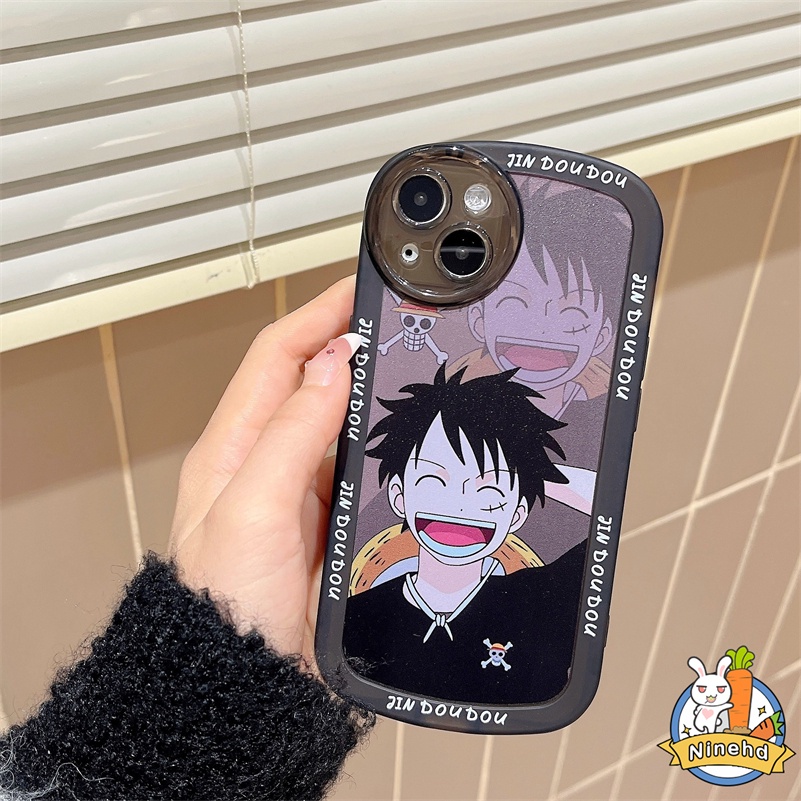 IPHONE Casing Kompatibel Untuk Iphone14 13 12 11 Pro Max Xr X Xs Max Iphone7 8 6 6s Plus Se2020 Trendi Merek Kartun One Piece Perlindungan Lensa Casing Ponsel Shockproof Cover Pelindung
