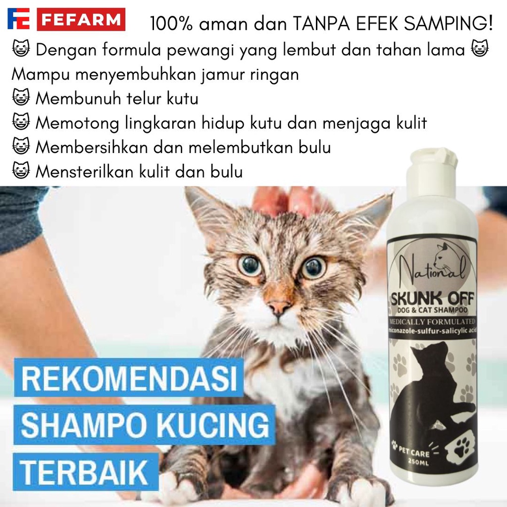 PAKET HEMAT BEDAK KUTU + SHAMPO KUTU MICONAZOLE SKUNK OFF BECAT FEFARM