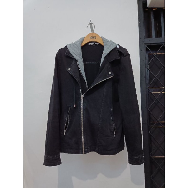 Zara Man Biker Jacket Hoodie Original