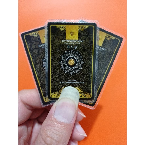 mini gold eoa gold minigold 0.1gram asli black series