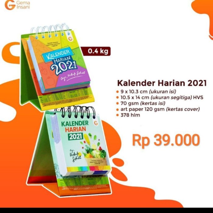 

LIMITED EDITION Kalender Harian 2021 (Muslim) - Gema Insani Code 3822