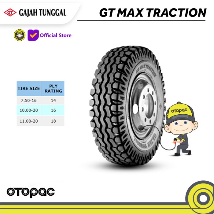 Ban truk 10.00-20 16PLY Gajah Tunggal GT MAX TRACTION