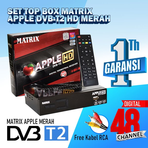 STB matrix apple Merah Set Top Box Matrix Apple kuning TV digital terlaris