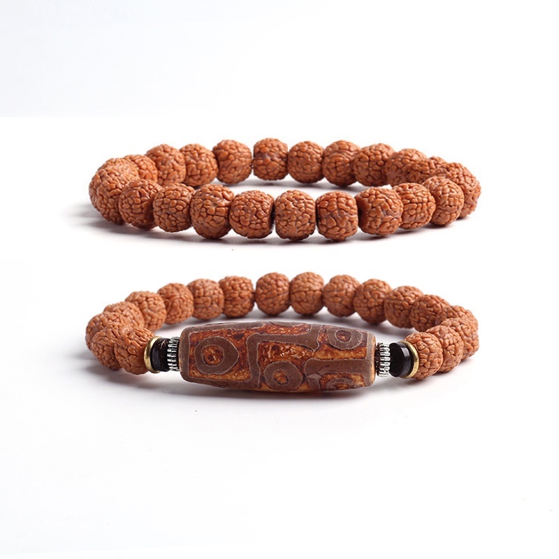 Bodhi Manik-Manik Gelang Kekayaan Dan Keberuntungan Gelang Elastis Berkah Untuk Pria Wanita Tibet Buddhisme Manik-Manik Gelang Meditasi Doa Gelang Adjustable Vintage