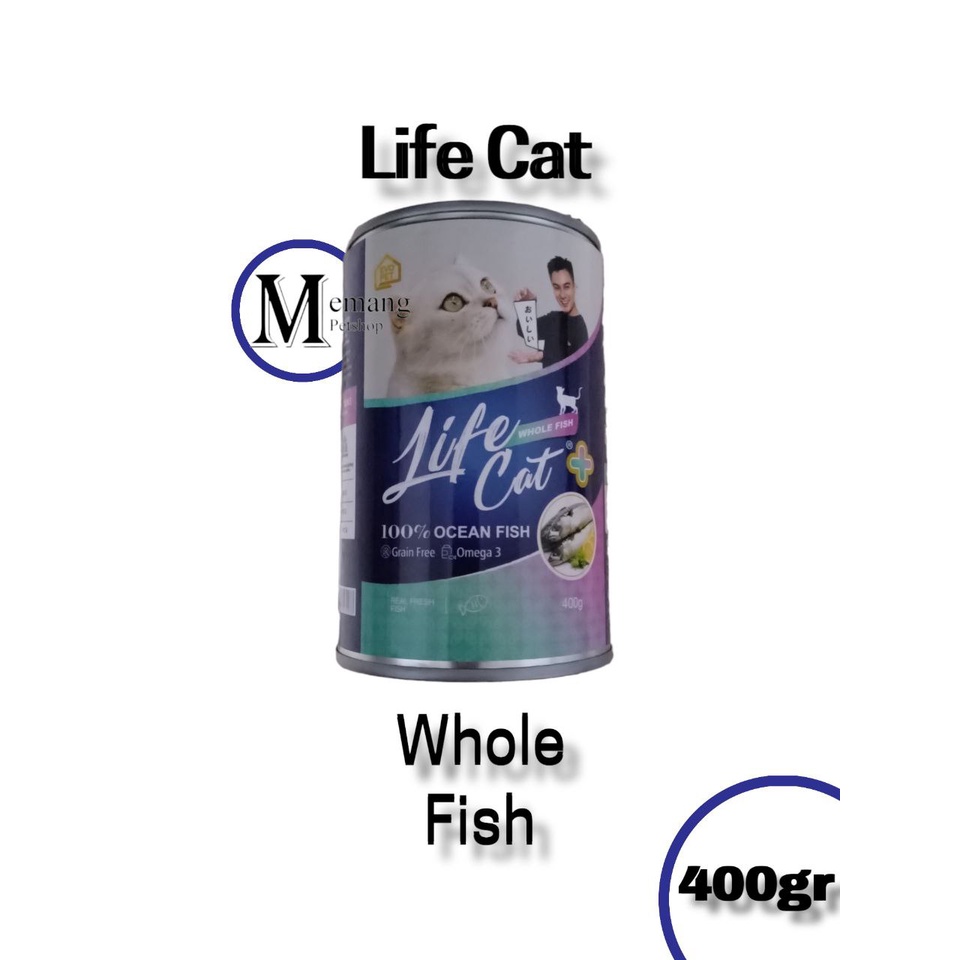 Life Cat Plus Kaleng 400gr Whole Fish - Makanan Kucing - Cat Food