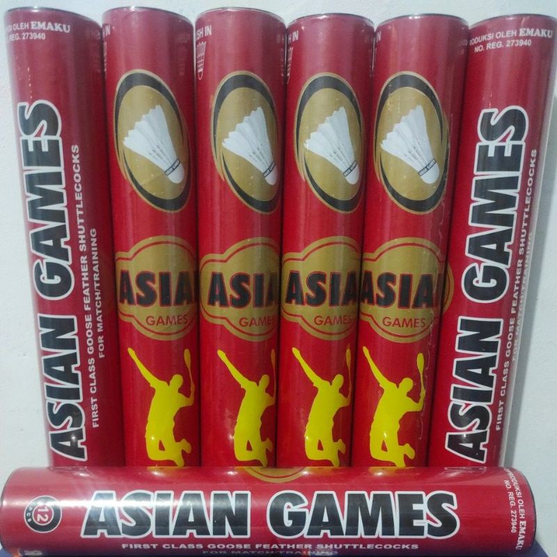 Shuttlecock Asian games merah red bola badminton kok bulutangkis shuttlecock asian games hitam black