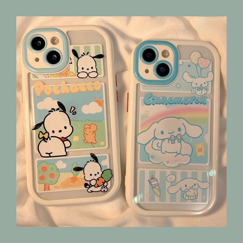 IPHONE Casing Ponsel Desain Anjing Lucu Giok Pelangi Kompatibel Dengan Iphone12 13 14 11 Pro Max X Xs Max Xr Ccdfd