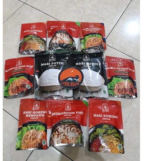

Promo 7.7 Makanan Instan H EAT Makanan Gunung Nasi Putih, Nasi Kuning, Mashroom Poh, Nasi Goreng Rendang Makanan ransum,makanan pendaki,makanan cepat saji,makanan untuk ke hutan