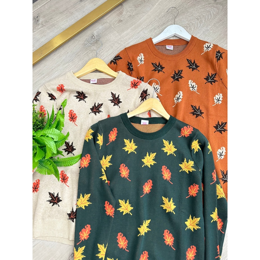 Knitwear Motif Daun