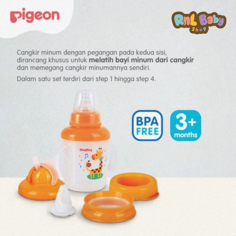 Pigeon Mag Mag All in 1 Set (4 Step Training Cup) - Cangkir Bayi