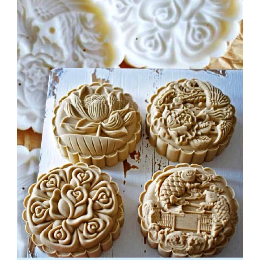 CTP-37 PLUNGER KUE BULAN 150 GR / MOON CAKE COOKIE CUTTER / CETAKAN KUE BULAN / AUTUM MOON CAKE FEST