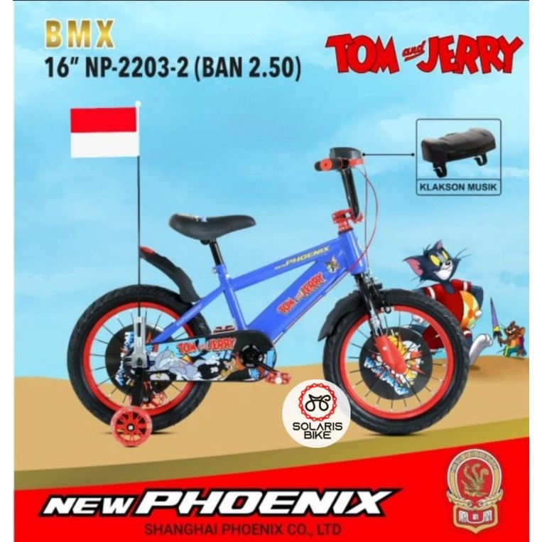 Sepeda Anak Laki - Laki BMX 12 16 Inch New Phoenix Tom And Jerry