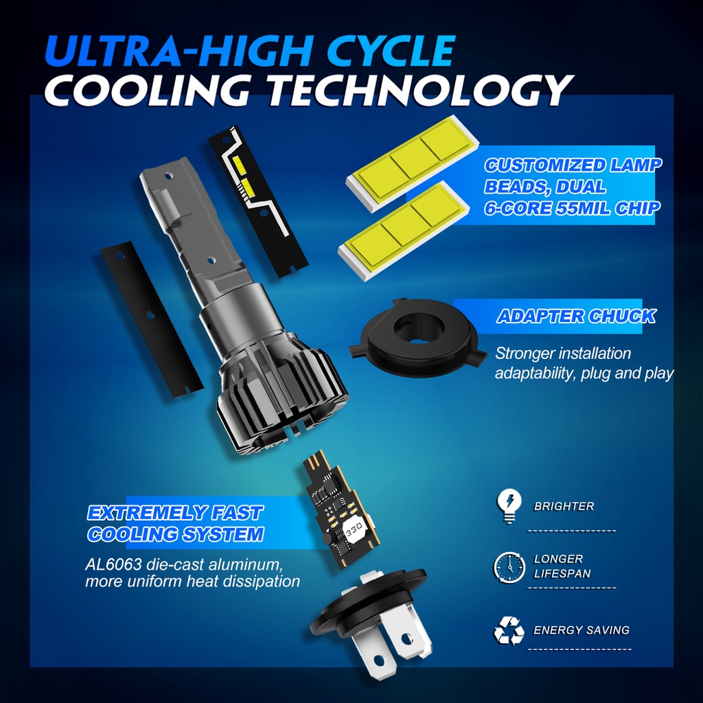 Novsight H4 Led Headlight For Car Headlamp N57 H7 H11 9005 Fog Spot Lights 50W 10000LM 32V Garansi 1 Tahun