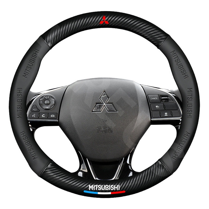 Sarung Setir Mobil Mitsubishi Untuk Xpander Mirage Kuda Lancer Pajero Outlander Attrage Auto Steering Wheel Cover Pelindung Kemudi Interior Mobil Logo Printing 3D