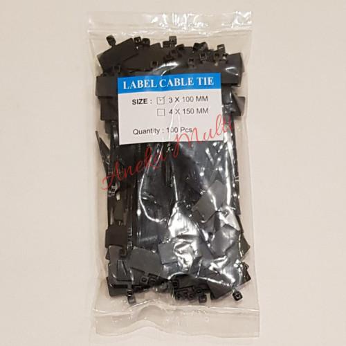 

Label Kabel Ties Cable Tie Maker Name Tag Lan 3X100 100 Pcs Hitam Kualitas Best Seller