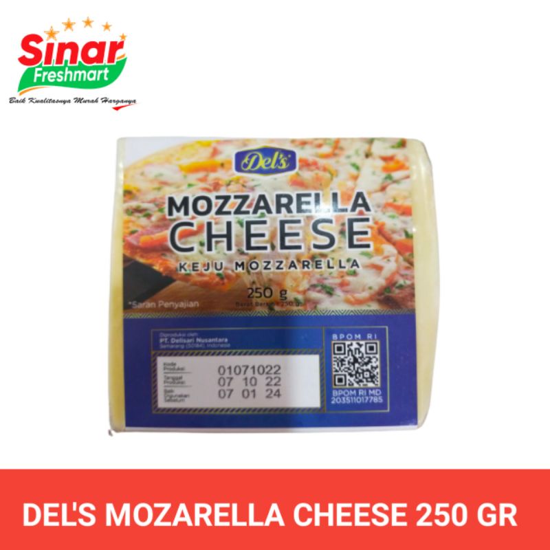 

DEL'S MOZARELLA CHEESE 250GR