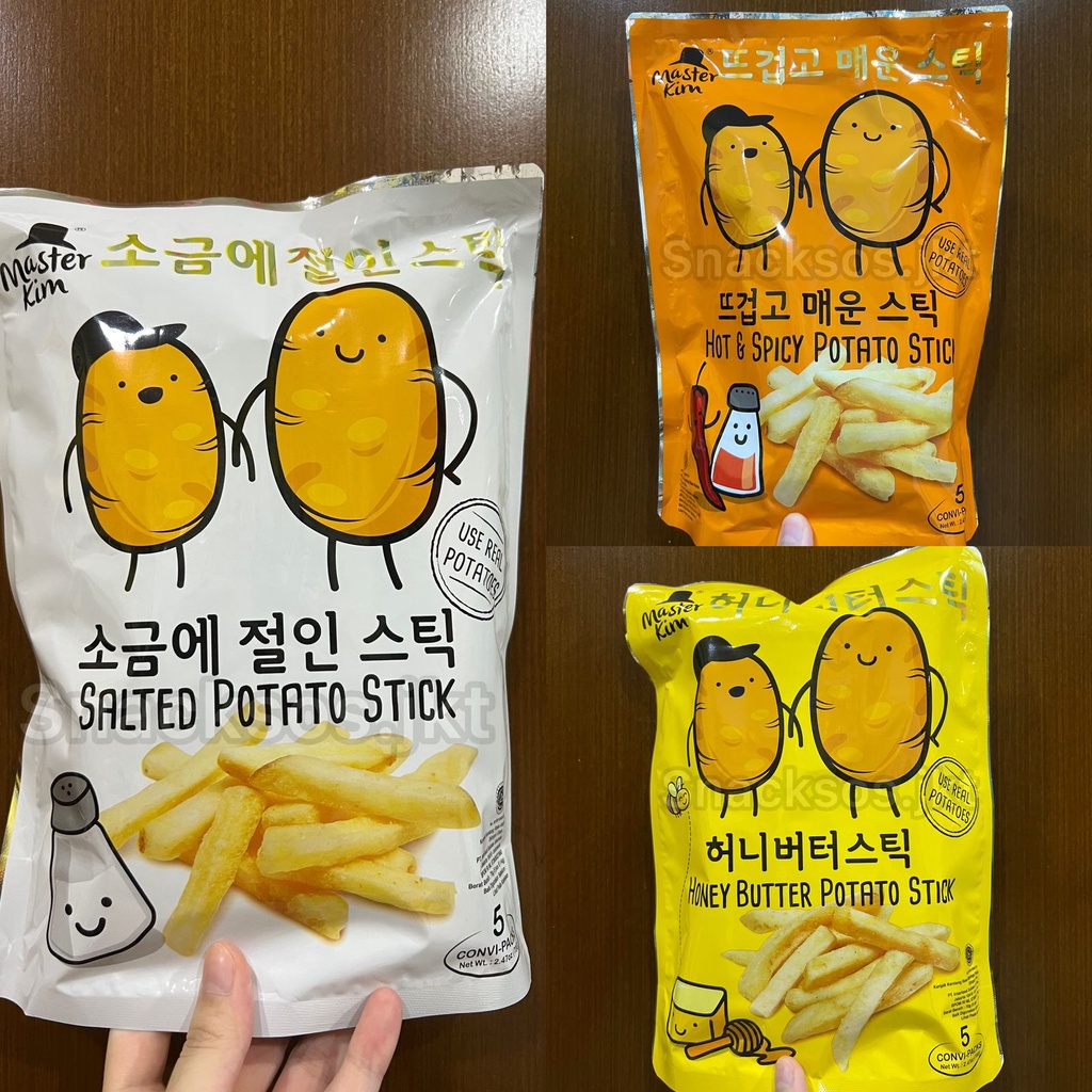 

MASTER KIM POTATO MASTERKIM SNACK SALTED POTATO STICK / HOT & SPICY / HONEY BUTTER POTATO