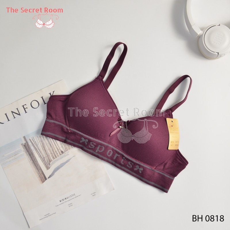 TALLY BRA BH 0818 I CUP A | TANPA KAWAT I BUSA TIPIS I SIZE 34-38 I BAHAN SEMI RAJUT| ADA LOGO