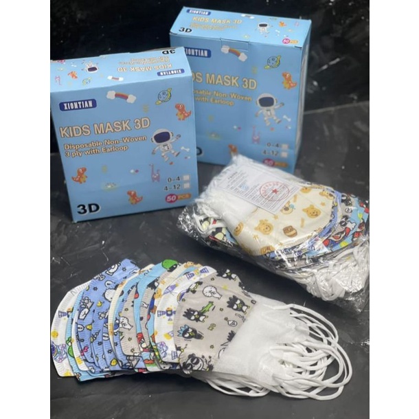 MASKER DUCKBILL ANAK MOTIF KARAKTER ISI 50 PCS