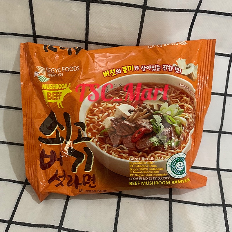 

Segye Foods Ramyun Beef Mushroom 114gr / Segye / Foods / Ramyun / Beef / Mushroom / Kimchi / Stir / Fried / Noodle / Import