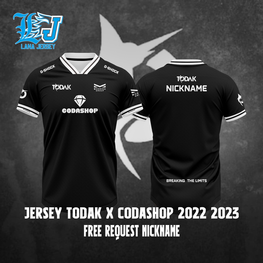 JERSEY Team Todak X Codashop 2022 2023 NEW (free custom nickname)