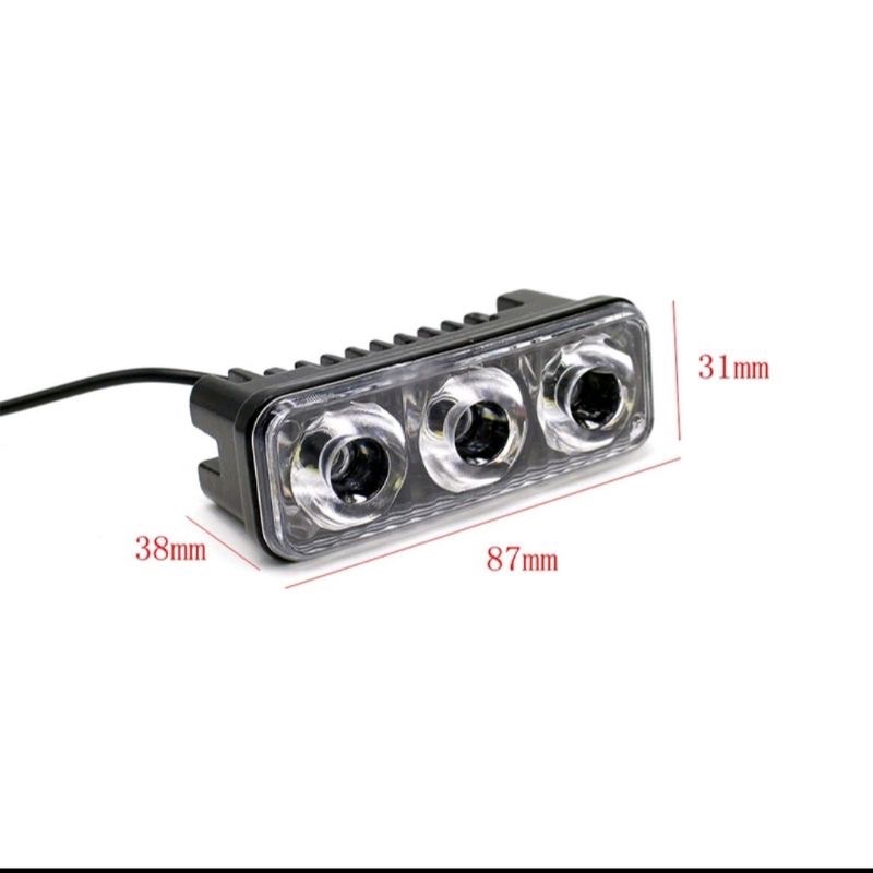 LAMPU SOROT 3 MATA/ LAMPU TEMBAK CREE E03 LED DC 12V DC 18W/LAMPU SOROT CREE LED 3 MATA/LAMPU SOROT LED/LAMPU TEMBAK 3 MATA CAHAYA PUTIH SUPER TERANG/LAMPU SOROT CREE M03 3 LED DC/LAMPU SOROT MOBIL/LAMPU SOROT MOTOR/LAMPU TEMBAK LED