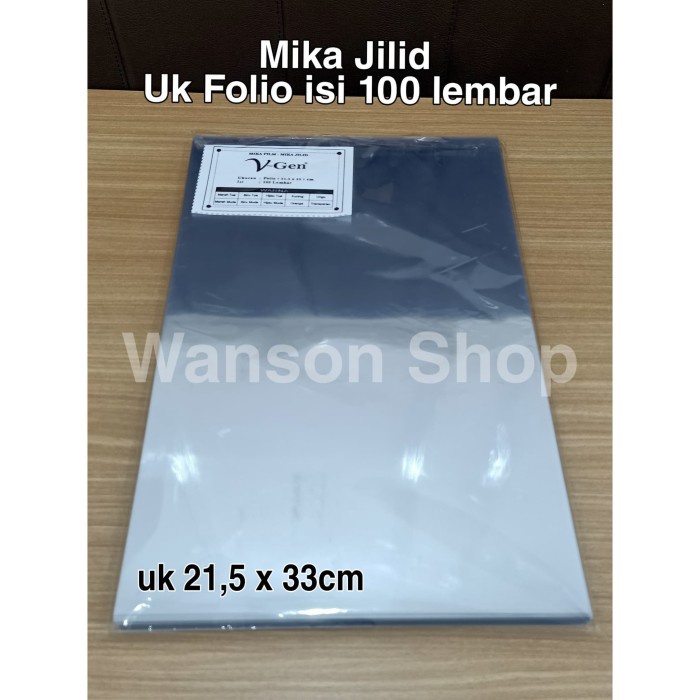 

GRATIS ONGKIR PLASTIK MIKA JILID FILM FOLIO V-GEN 0,10 MM Code 5666