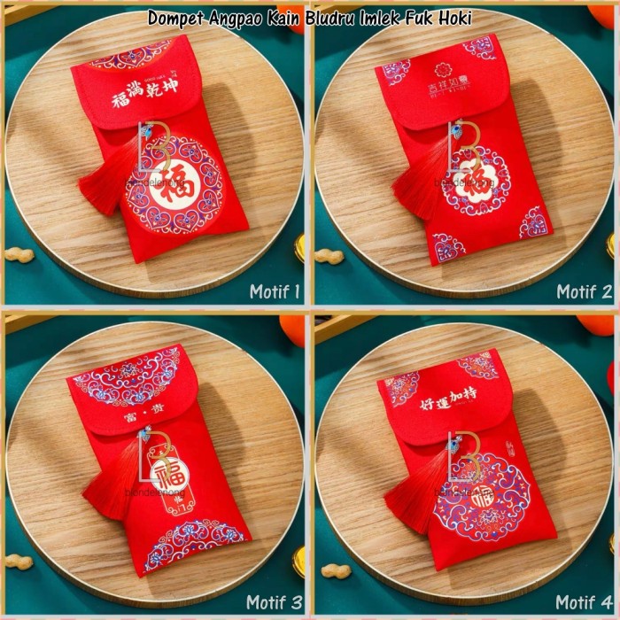 

!!!!!!] Dompet Amplop Angpao Angpau Hongbao Kain Bludru Panjang Imlek Fuk Fu