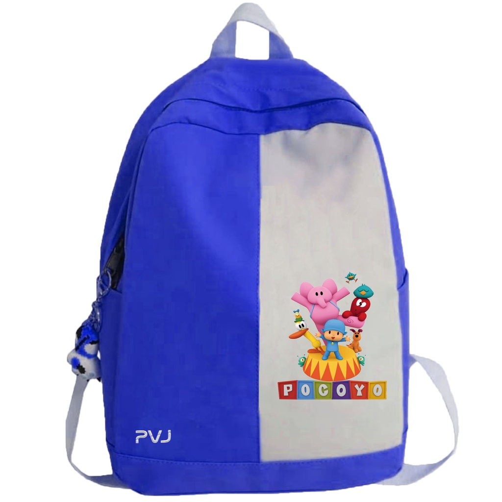 PVJ - Tas Motif Pocoyo Ransel Anak Sekolah Dasar Unisex