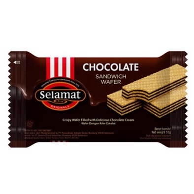 

wafer selamat rasa coklat kemasan 45gr