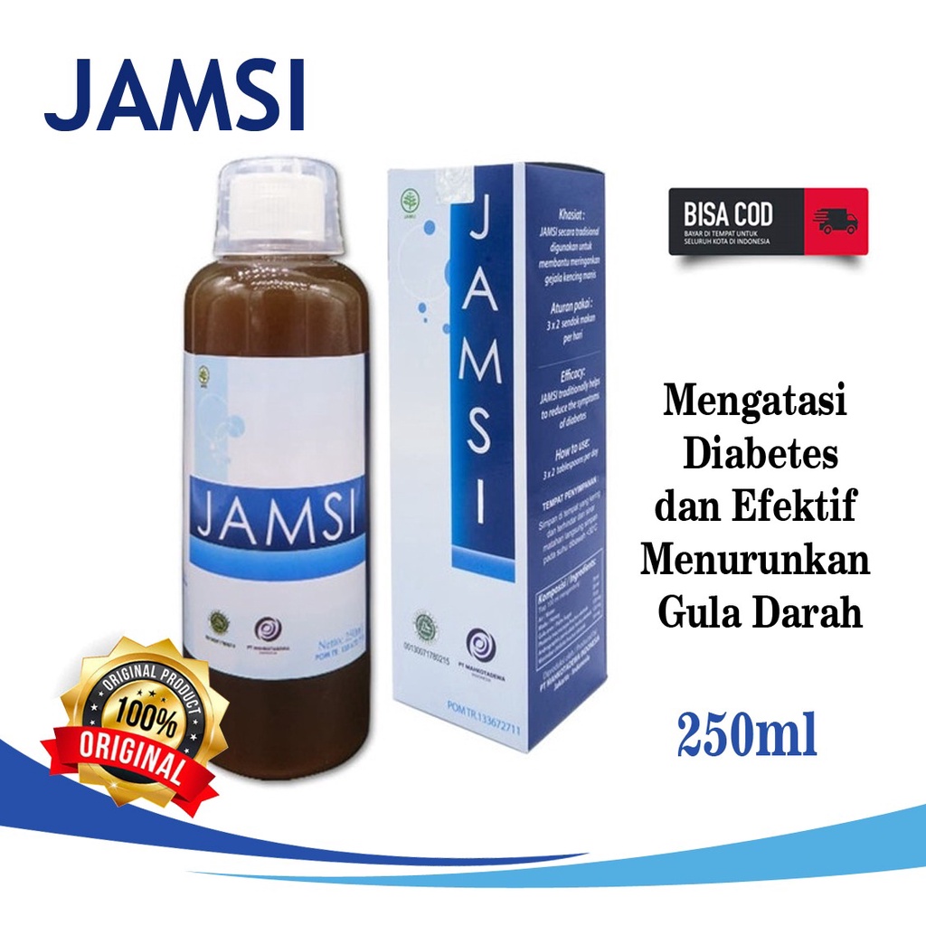 Jamsi Obat Diabetes - Jamsi 250ml Asli Original | Jamu Diabetes Kencing Manis Berkhasiat