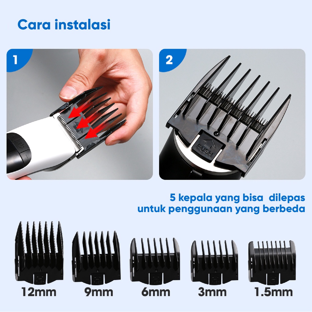 BOMIDI Alat Cukur Rambut Elektrik L1/mesin Cukur/hair Clipper Cordless Professional Pemotong Rambut