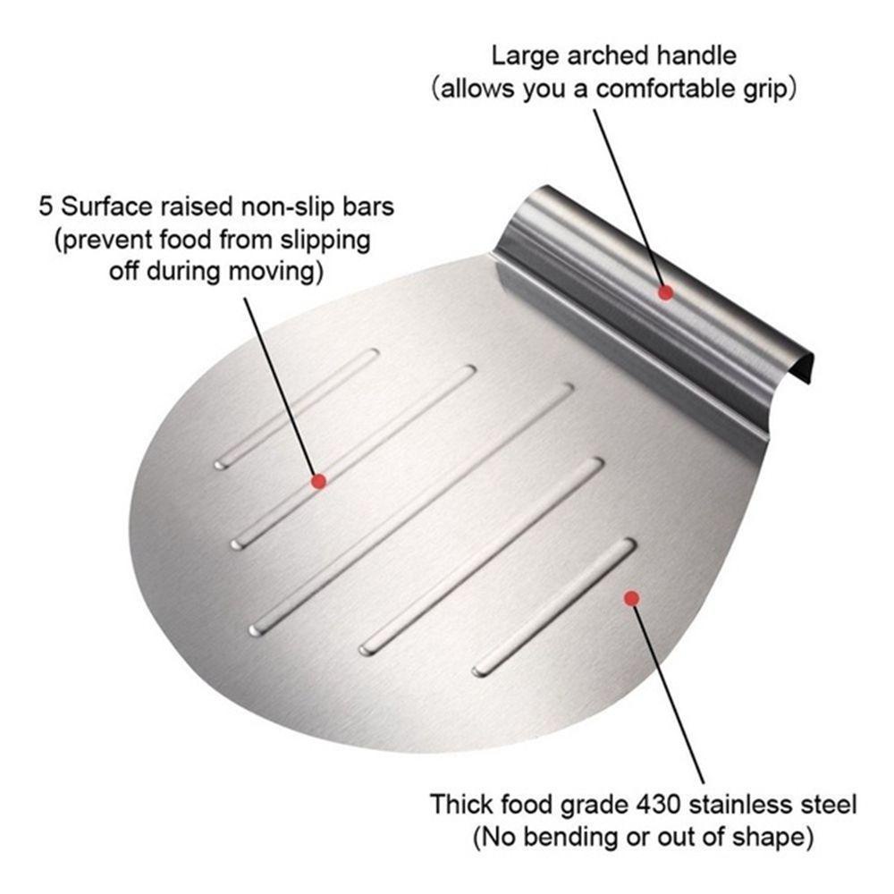 [Elegan] Alat Transfer Kue Bentuk Kerang Alat Transfer Pizza Moving Baking Tray