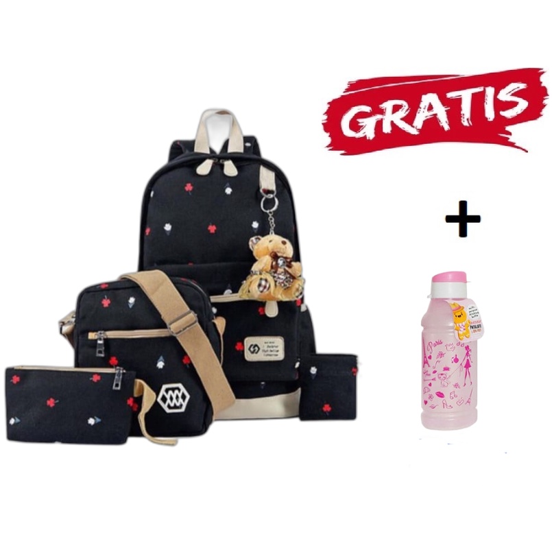 ARMELIA SHOP - Tas Sekolah Anak TK SD Set 4in1 Bonus My Bottle