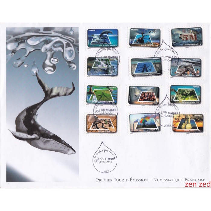 

A233 Perangko FDC SHP Prancis 2012 Water Protection 1 Pcs Unused