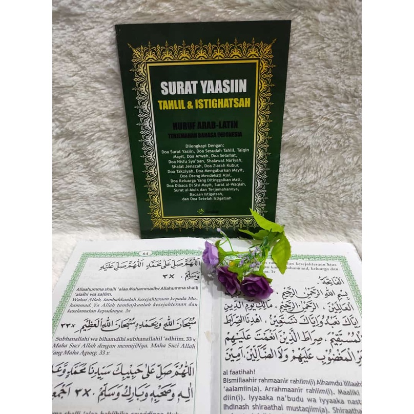 SURAT YAASIIN TAHLIL & ISTGHATSAH 128 HALAMAN UKURAN BESAR HURUF ARAB LATIN YASIN TERJEMAHAN BAHASA 