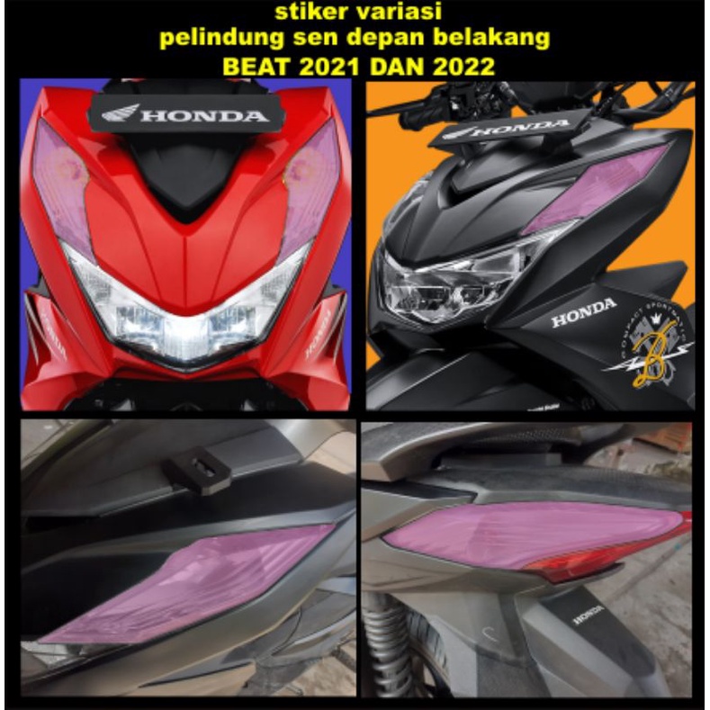 stiker skotlet transfaran variasi pelindung mika sen depan belakang motor beat 2021 sampe 2022