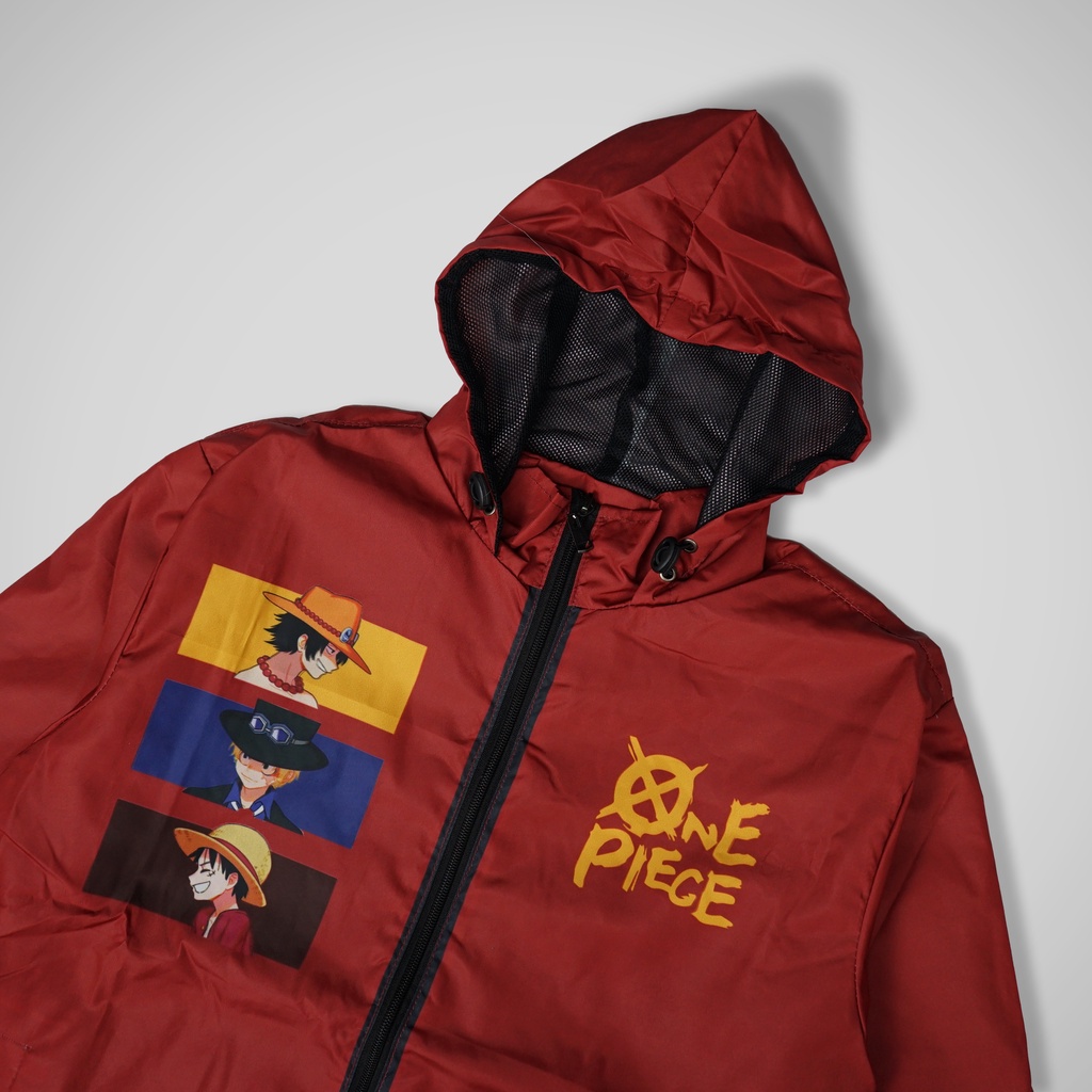 JAKET BROAD WEAR OUTDOOR ANIME ONE PIECE SERIES  FULL PRINTING PREMIUM - LUFFY EATING