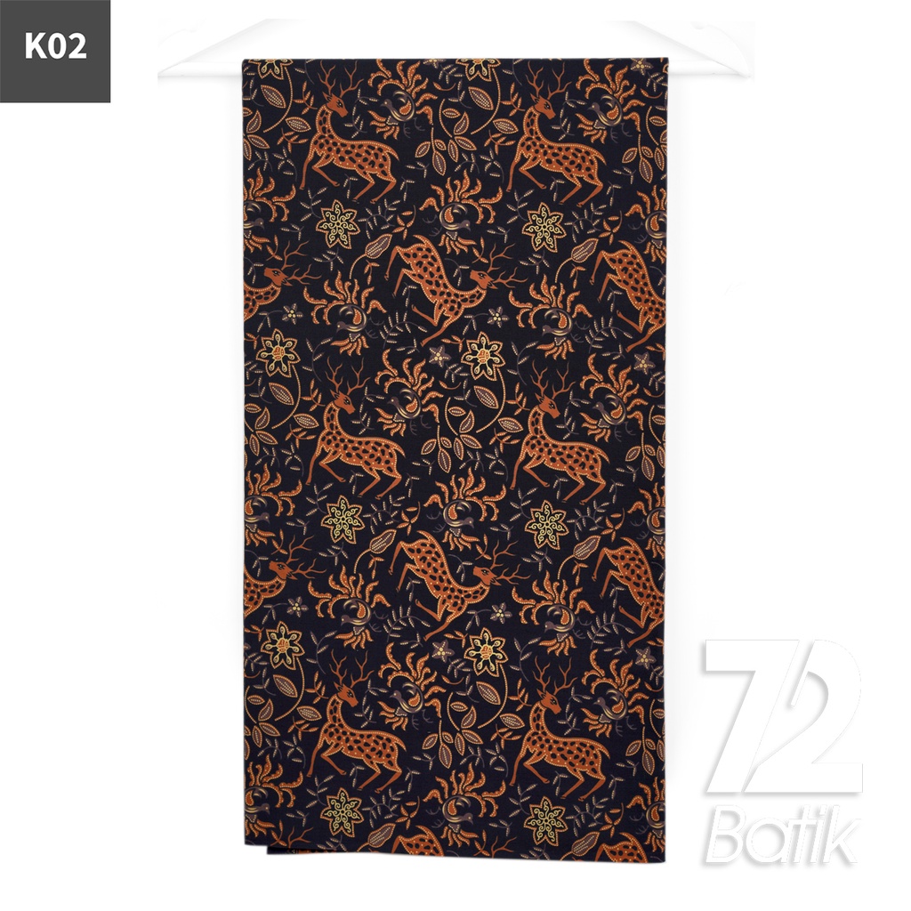 KAIN BATIK PREMIUM Bahan Katun Motif Rusa Kutub Warna Biru Dongker 723059 Cap 72IL Jarik Jarit Samping Kebat Panjang Batik Katun Modern Premium Bahan Seragam Batik Pernikahan Kantor Keluarga Murah Kamen Jadi Batik Bali Lembaran